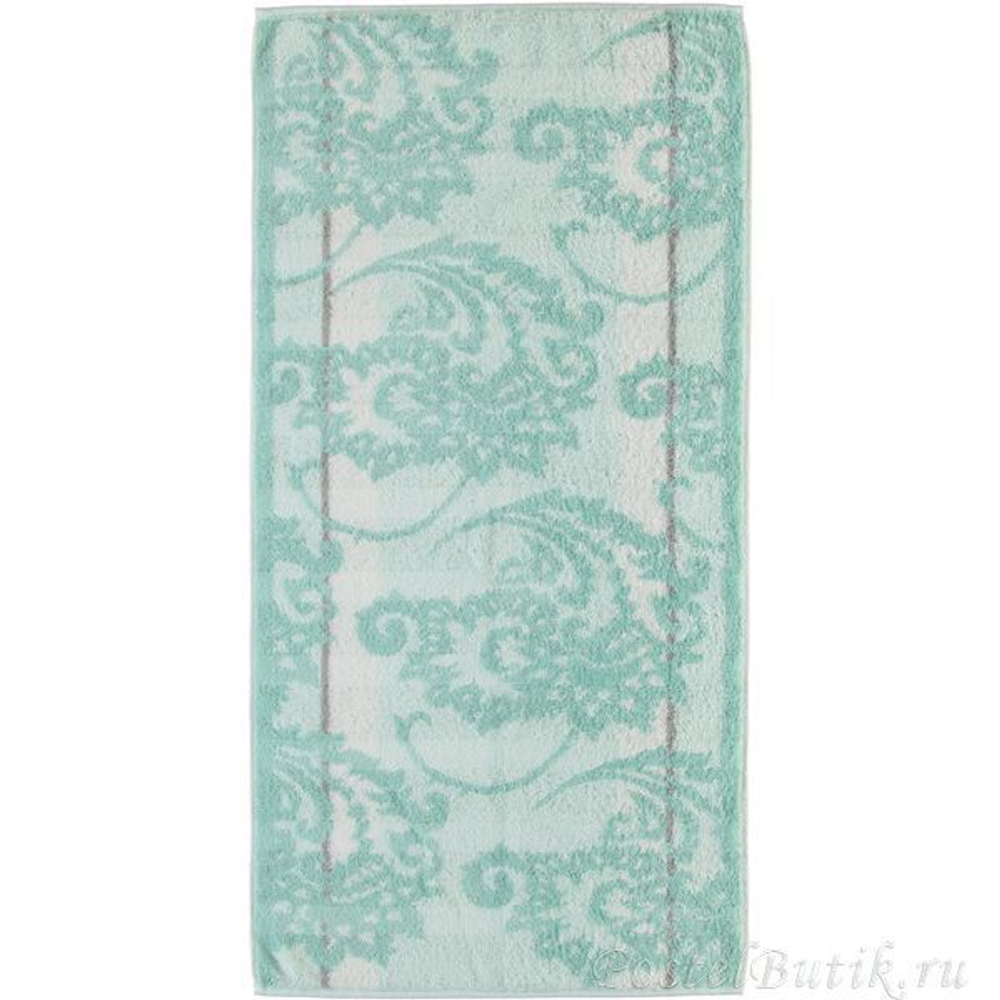 Полотенце 80х150 Cawo Noblesse 1060 Perlmutt Ornament светло-зеленое