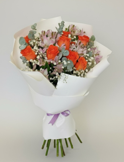 Букет с розами Мания