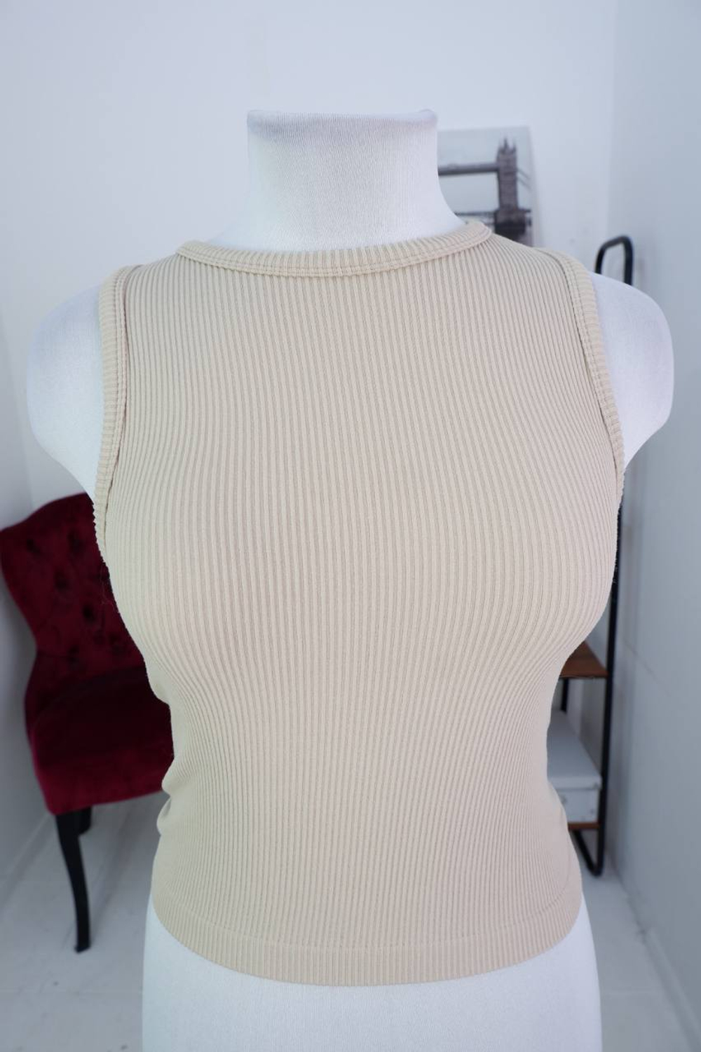 Топ Vilet в рубчик, маркировка S, визуально на 44 размер