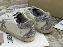 Super Star Wmns White Silver Glitters