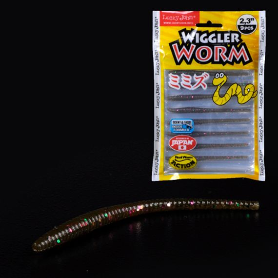 Слаги съедобные LJ Pro Series WIGGLER WORM (5,84 см), цв. S21, 9 шт.