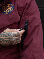 Куртка демисезонная Варгградъ на флисе мужская бордовая