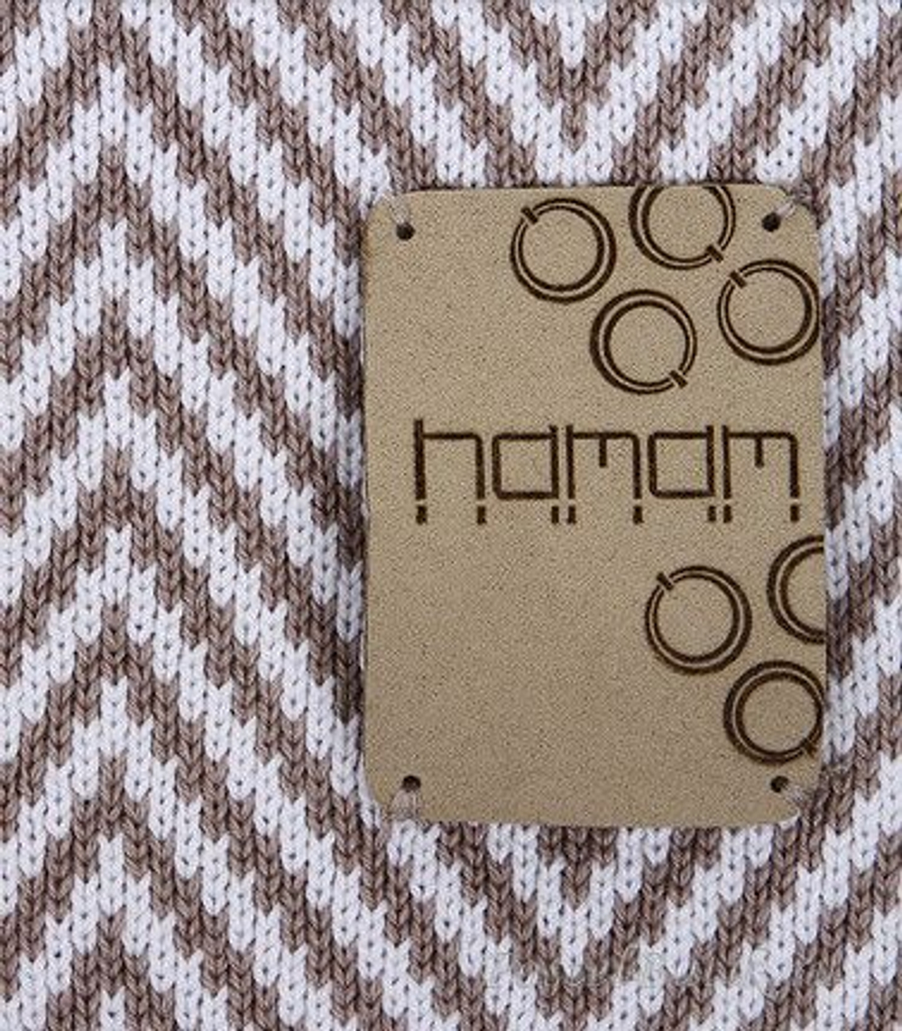 Плед вязаный 130x180 Hamam Meyzer коричневый Турция фото2