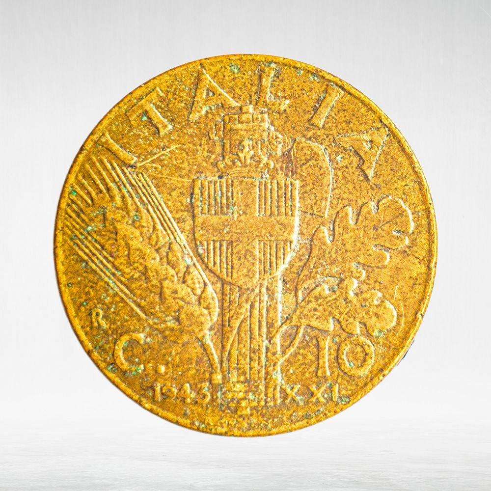 Italy 10 Centesimi 1943 R "Victor Emmanuel III", G