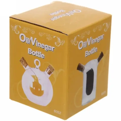 Бутылка стеклянная для специй 350мл «Хай-Тек» с пробковой крышкой, шар ребристый