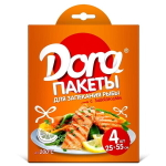Пакеты для запекания для рыбы с завязками 25*55см, 4шт «Dora»