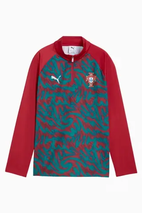 Кофта Puma Portugal 2026 Warm Up 1/4 Zip Junior - красный