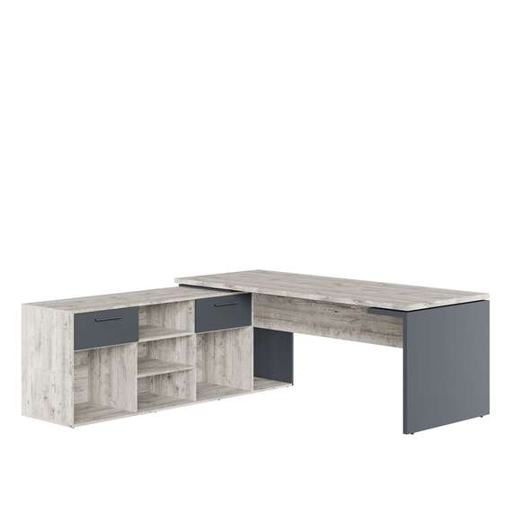 Стол письменный на опорной креденции левый Zion Light 200x205x75