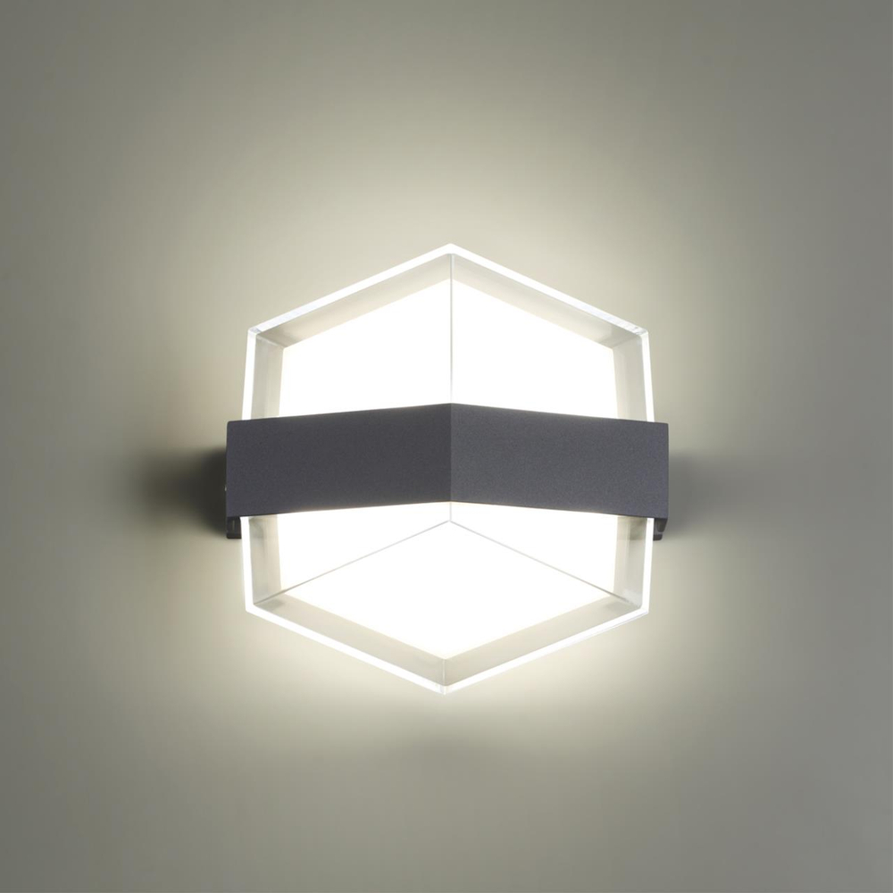 358575 STREET NT21 728 темно-серый Ландшафтный настенный светильник IP54 LED 4000K 12W 85-265V KAIMAS