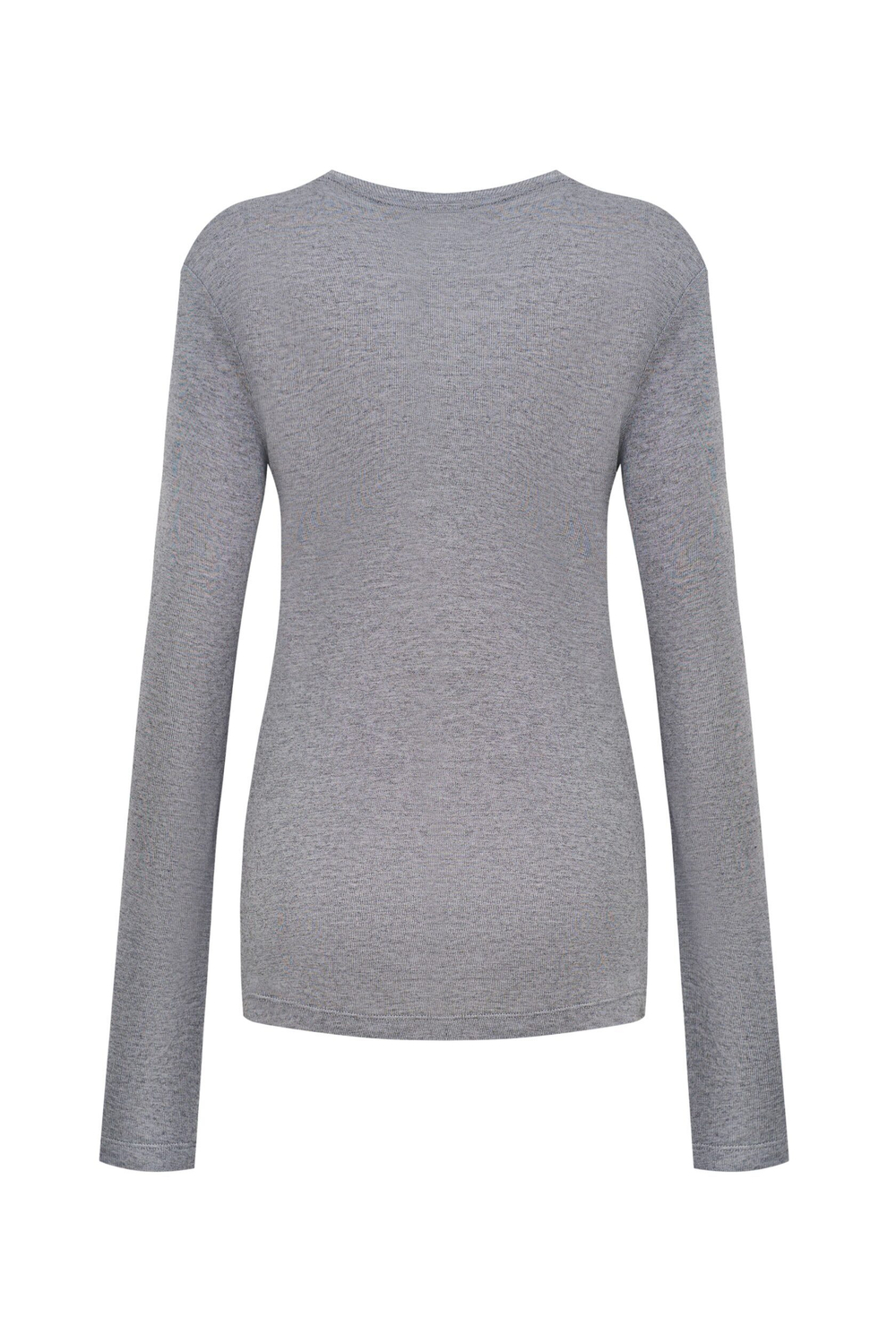 Лонгслив из смесового кашемира, Серый