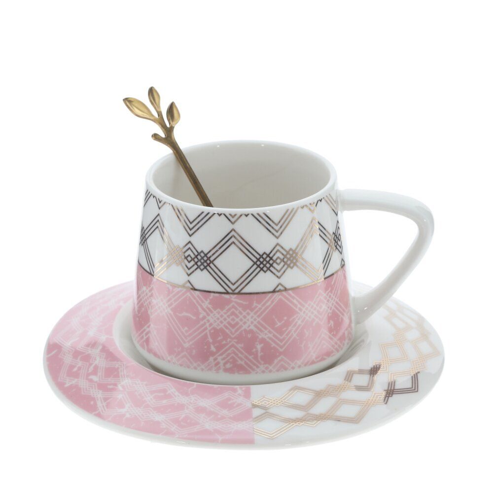 GAEM Кружка с блюдцем и ложкой, 200 мл, L15 W15 H8 см, 3в.