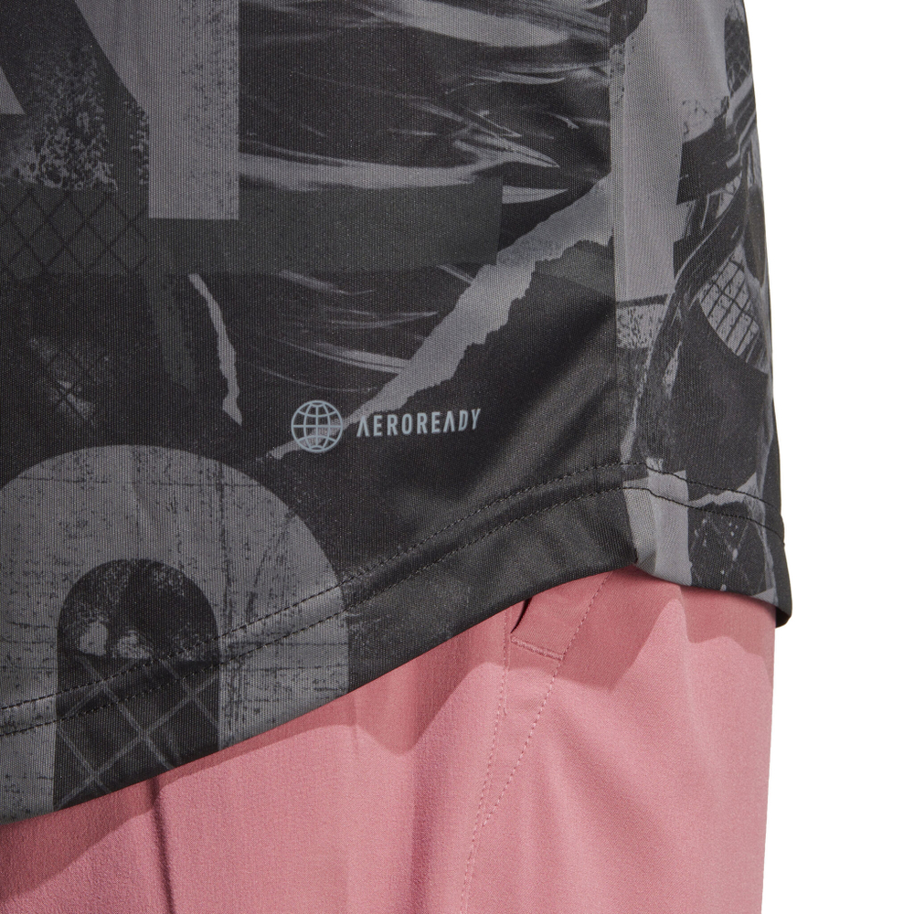 Мужское теннисное поло adidas Club Graphic Polo Men - Dark Grey, Grey