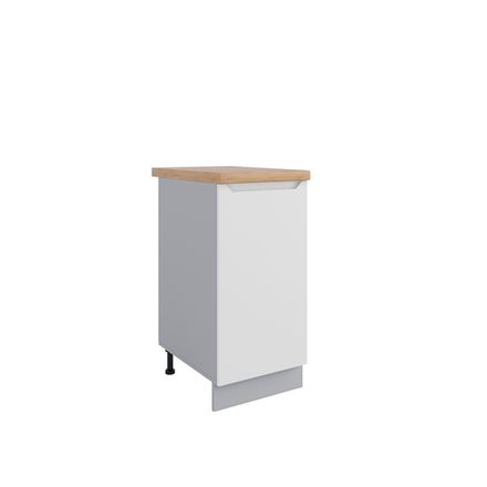 Кухня Модуль С 400 (правый) Тренто Белая кожа