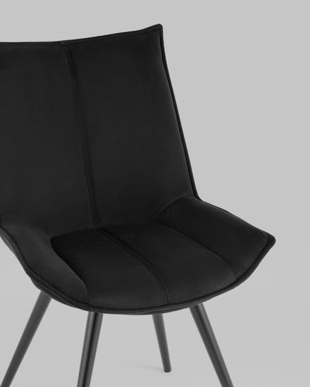 Стул вращающийся Робб велюр черный