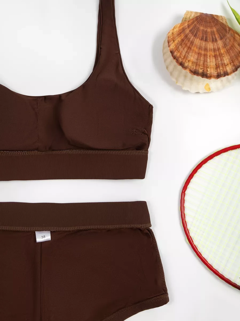 купальник раздельный спортивный с шортами и топом