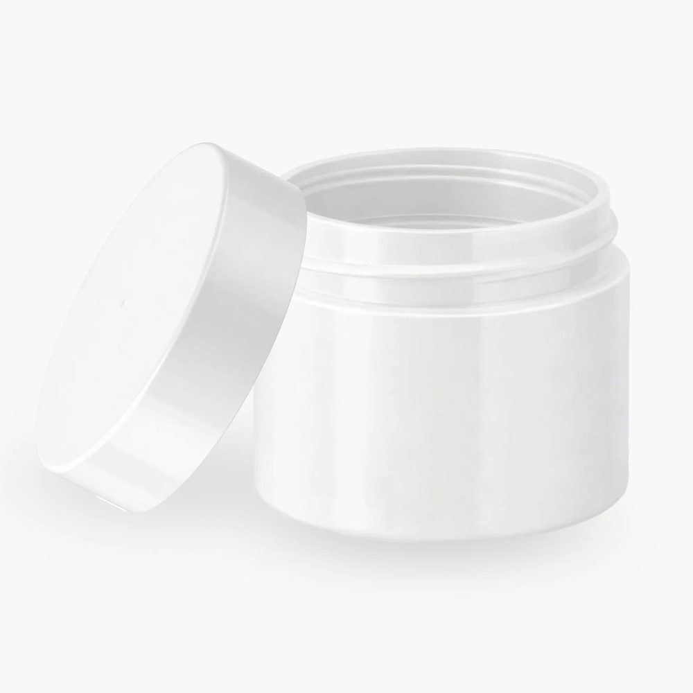 Комплект: Банка ПЭТ 50 мл (48) белая с белой крышкой