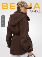 Ветровка с капюшоном удлиненная