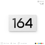 Номер на дверь 164, табличка на дверь для офиса, квартиры, кабинета, аудитории, склада, белая 120х70 мм, Айдентика Технолоджи