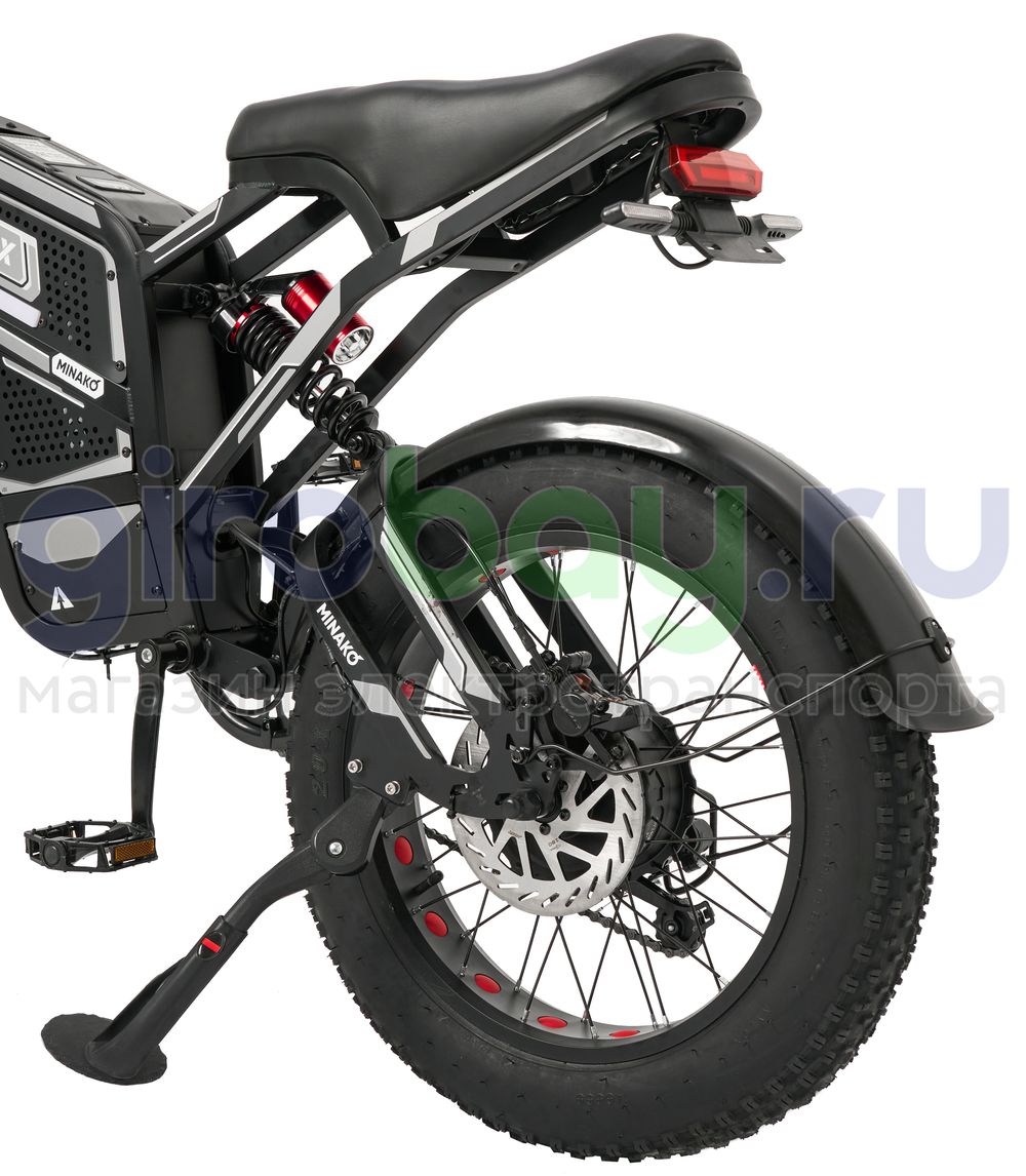 Электровелосипед Minako APEX (48V/20Ah) - Чёрный фото №10