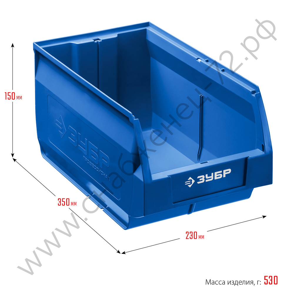 ЗУБР ЛСК-12, 12 л, 350 х 230 х 150 мм, складской лоток, Профессионал (38061-12)