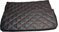 Чехлы на козырьки УАЗ 469, УАЗ "Хантер", УАЗ 452 "Буханка"(красная нить Рубин)