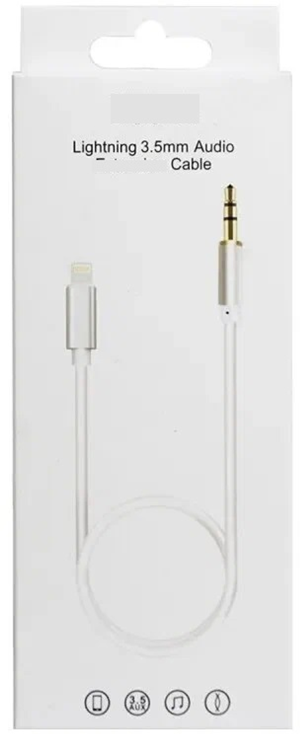 Переходник Lightning to 3.5 AUX Audio Adapter PE White (в упаковке) БЕЗ ЛОГО