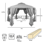 Шатер-беседка Green Glade 1081-2 2х2х2м полиэстер