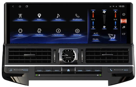 Магнитола для Toyota Land Cruiser 200 2015+ (низкая комплектация) - Carmedia ZH-T1603Х на Android 12, 8Гб+128Гб, 4G SIM-слот, CarPlay