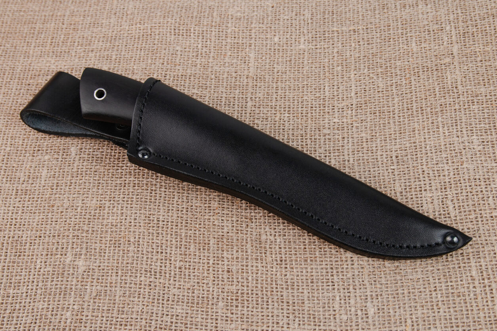 Нож "Гепард", дамасская сталь, рукоять черный граб мореный