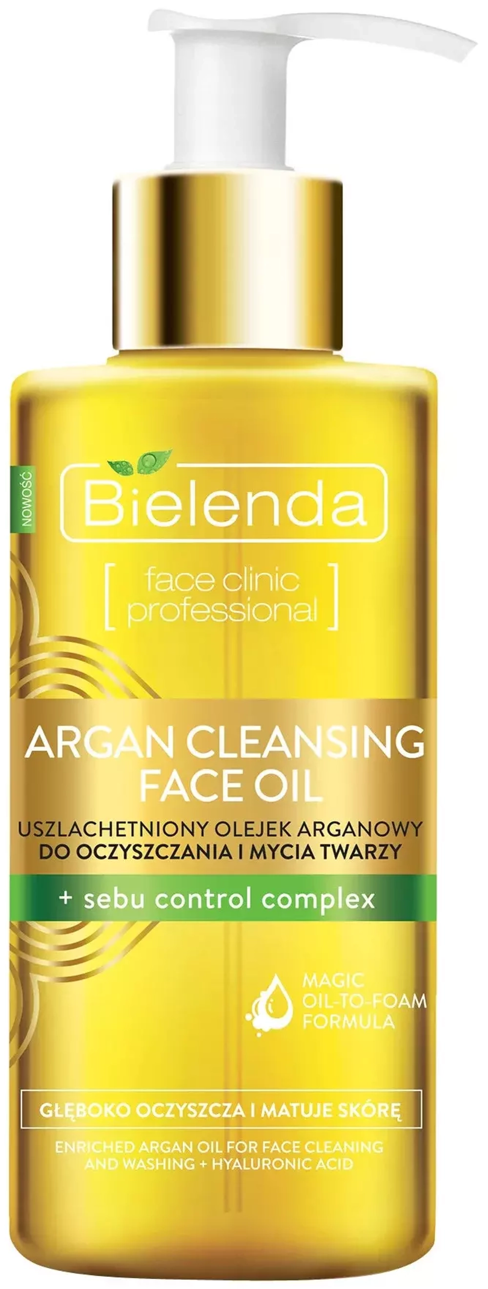Bielenda гидрофильное масло для умывания с Sebu Control Complex Argan Face Oil, 140 мл