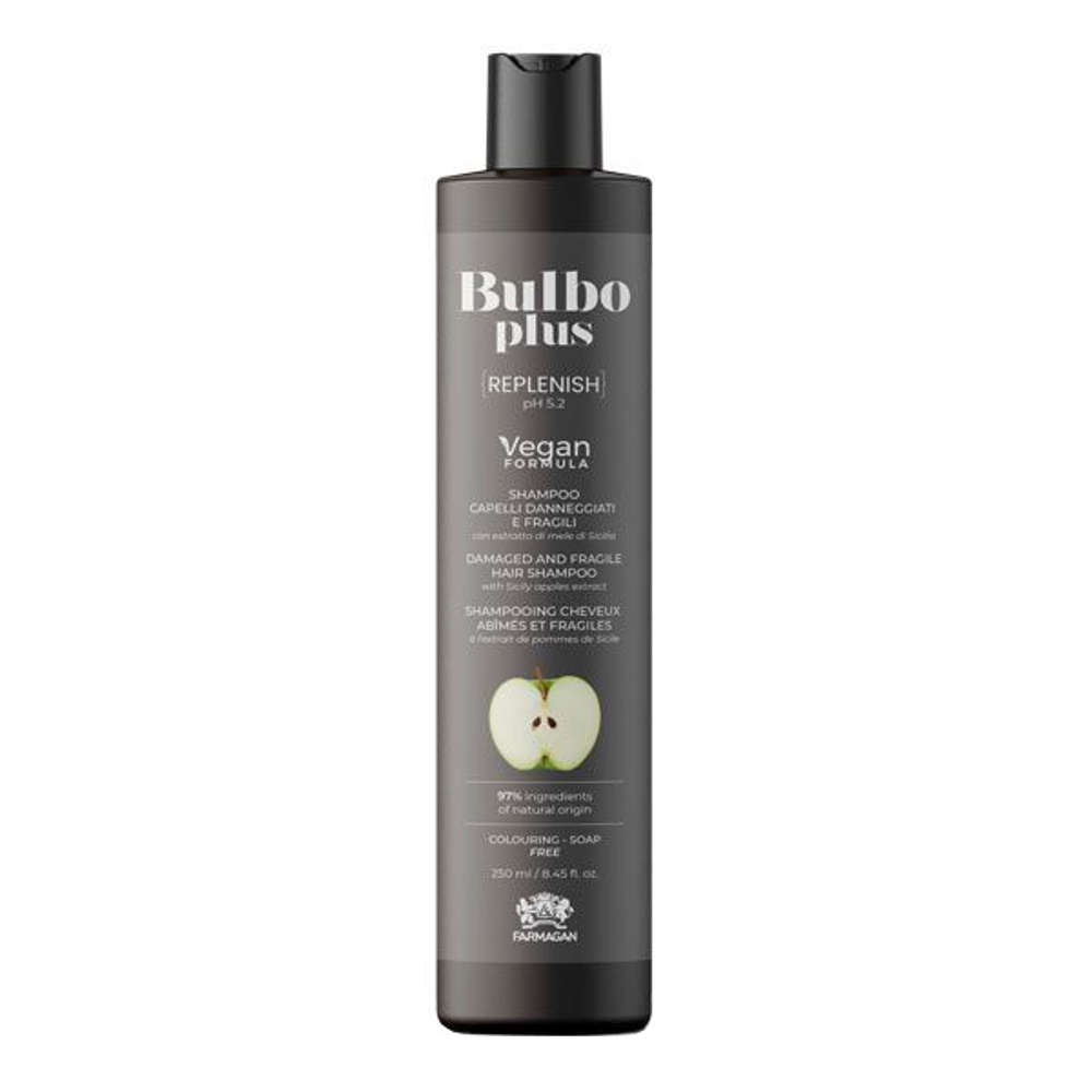 Восстанавливающий шампунь для повреждённых и ломких волос Farmagan Bulbo Plus Replenish Shampoo 250мл