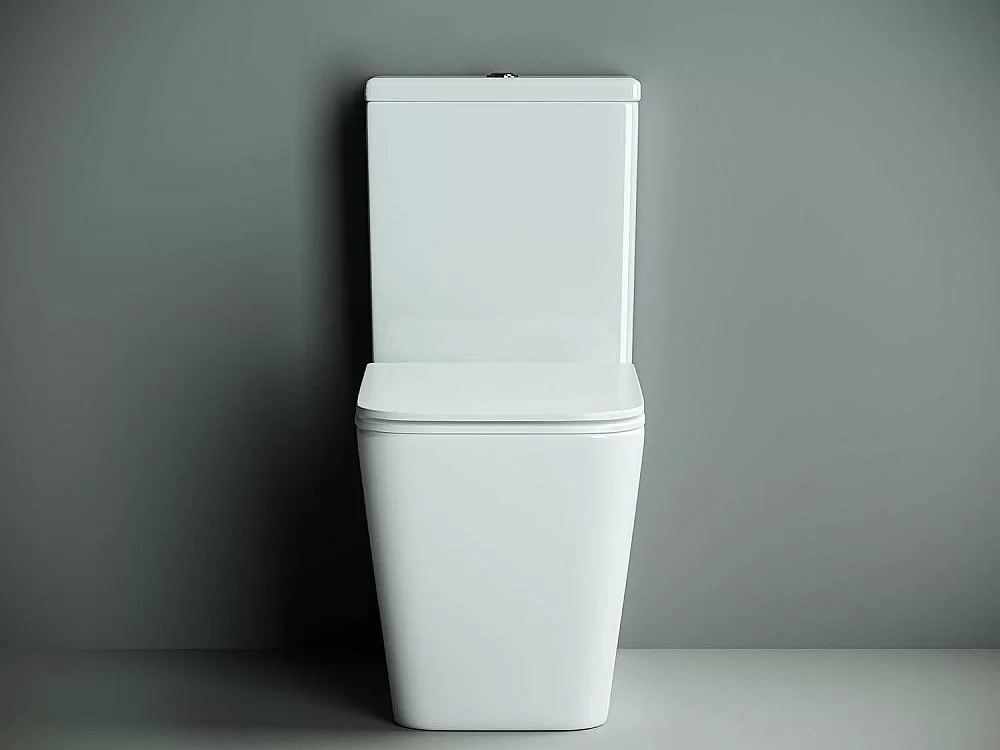 Унитаз напольный Ceramica Nova Cubic CN1803 безободковый, с бачком, с крышкой микролифт