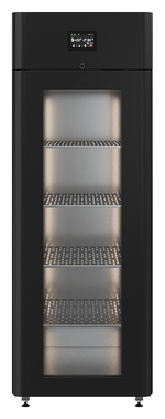 Шкаф холодильный POLAIR CS107 Cheese черный, стеклянная дверь