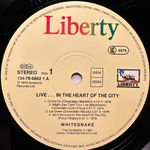 Whitesnake - Live... In The Heart Of The City 2LP (Германия 1980г.)