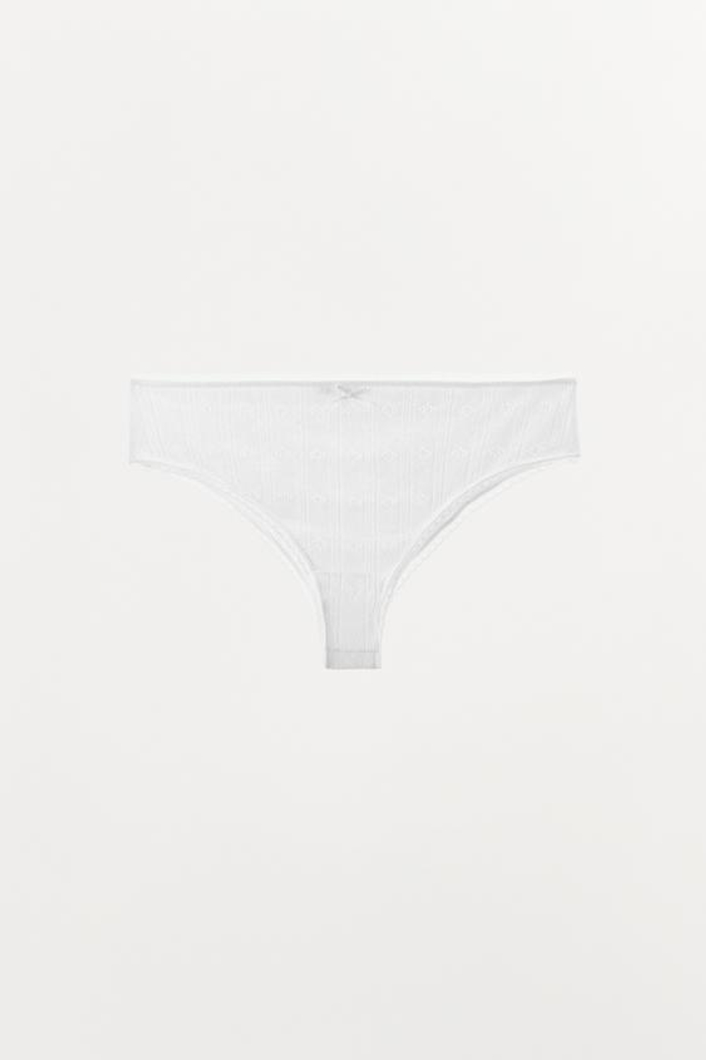 ZARA АЖУРНЫЕ ТРУСЫ С АТЛАСНЫМ БАНТОМ, БЕЛЫЙ