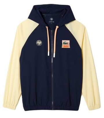 Куртка теннисная Lacoste SPORT Roland Garros Edition Zip Sweatshirt - navy blue/yellow
