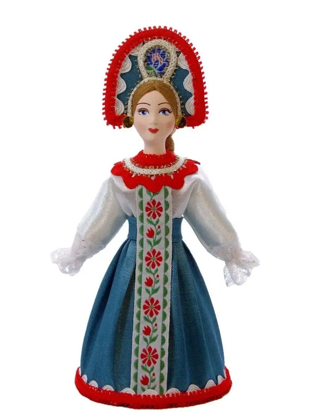 Кукла коллекционная фарфоровая Любава в русском костюме