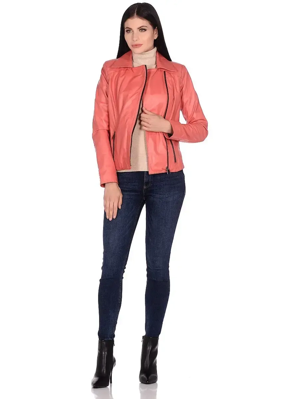 Косуха женская натуральная кожаная