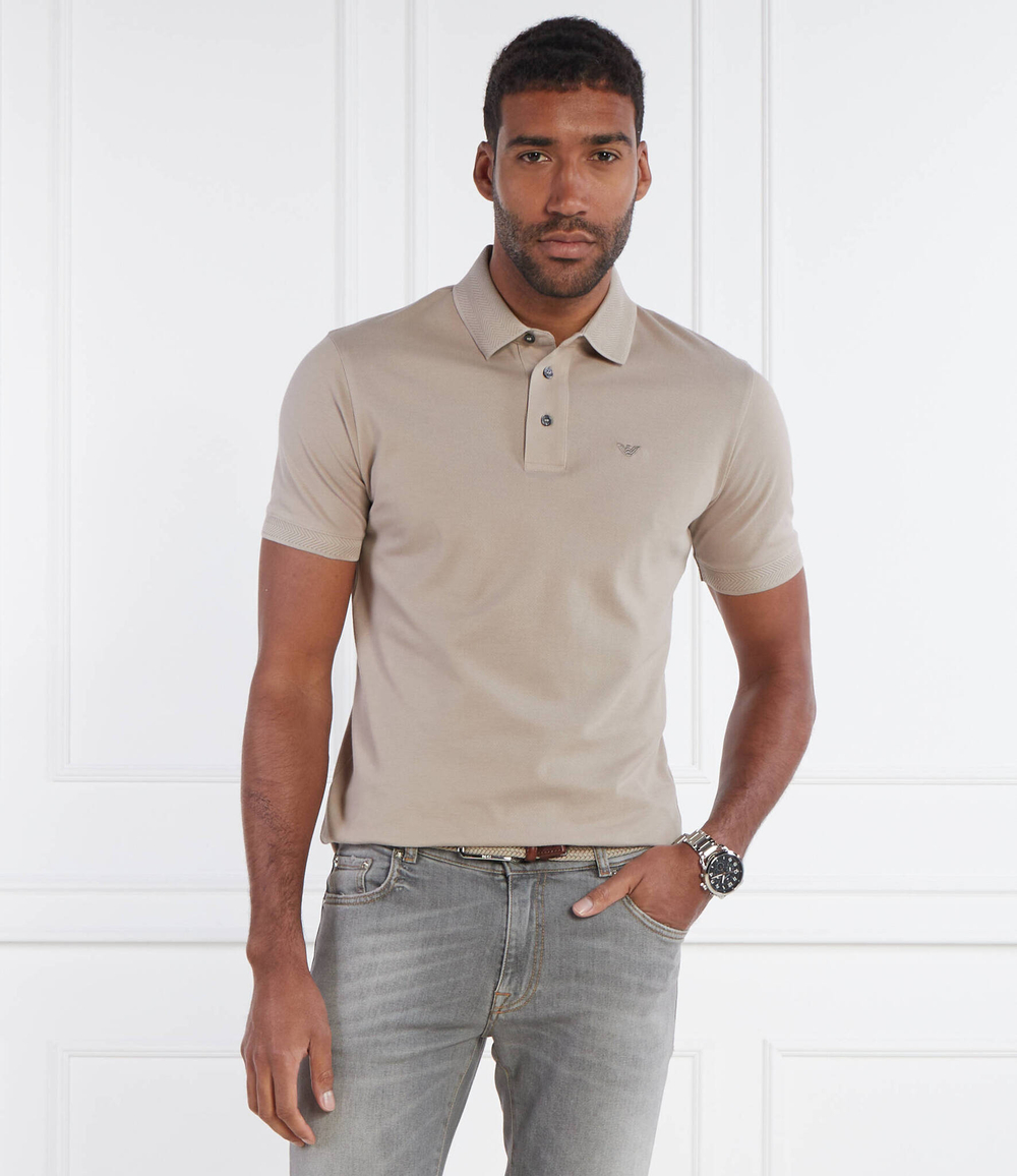 Поло Emporio Armani - бежевый(3D1FF2 1JTKZ)