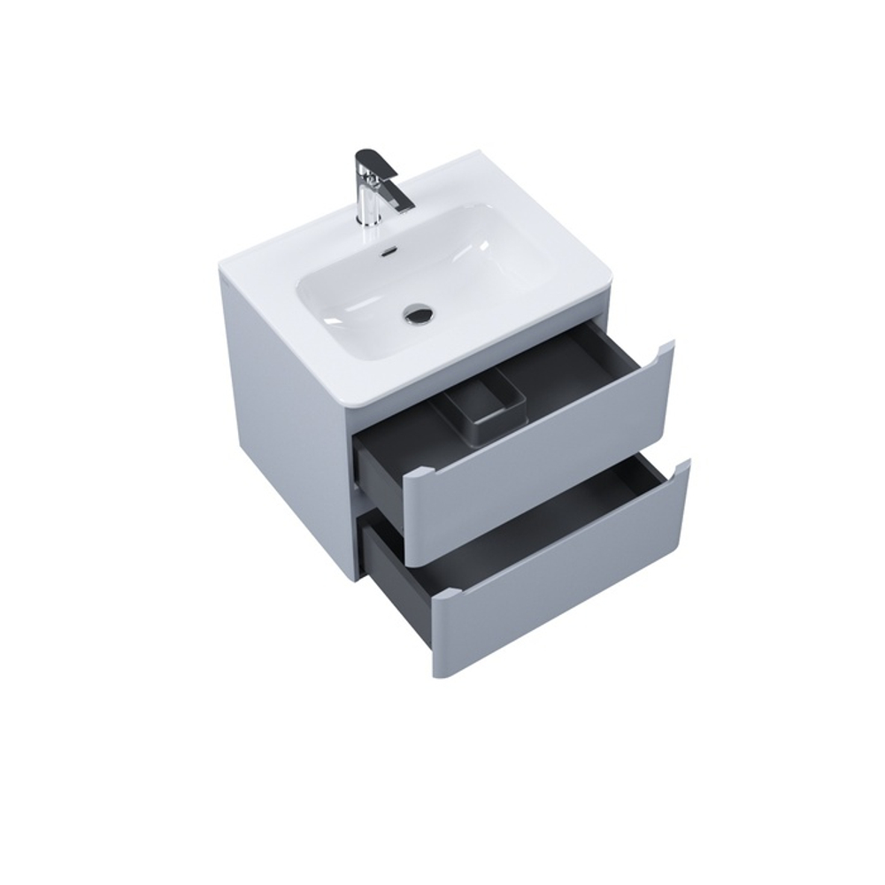 Тумба с умывальником IDDIS Edifice, подвесная, 60 см, светло-серый, EDI60L0i95K