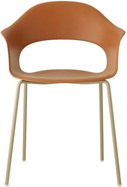 Кресло пластиковое Scab Design Lady B, тортора, терракотовый