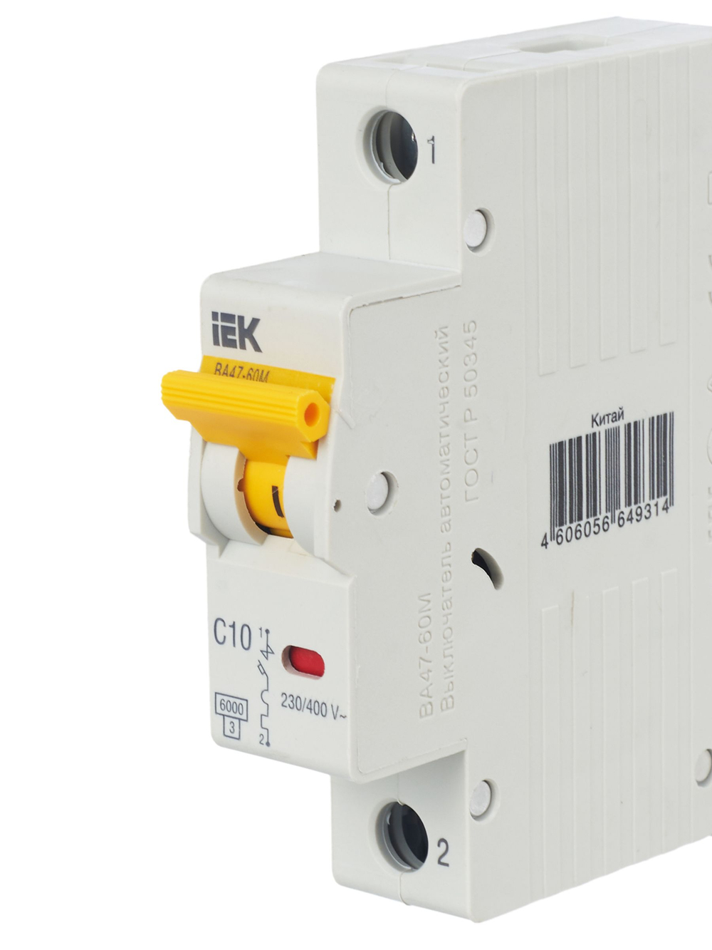 KARAT Автоматический выключатель ВА47-60M 1P C 10А 6кА IEK