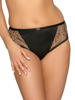 Трусики-слипы с вышивкой люрексом (Размер: XL) (Цвет: черный)