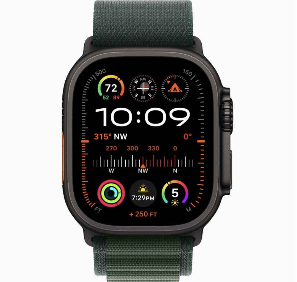 Умные часы Apple Watch Ultra 2 49mm Black Ti Dark Green Alp (MX4Q3ZP)