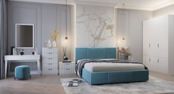 Пуфик в прихожую, бирюзовый