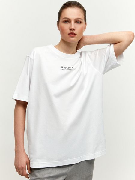 Oversize футболка из хлопка с принтом