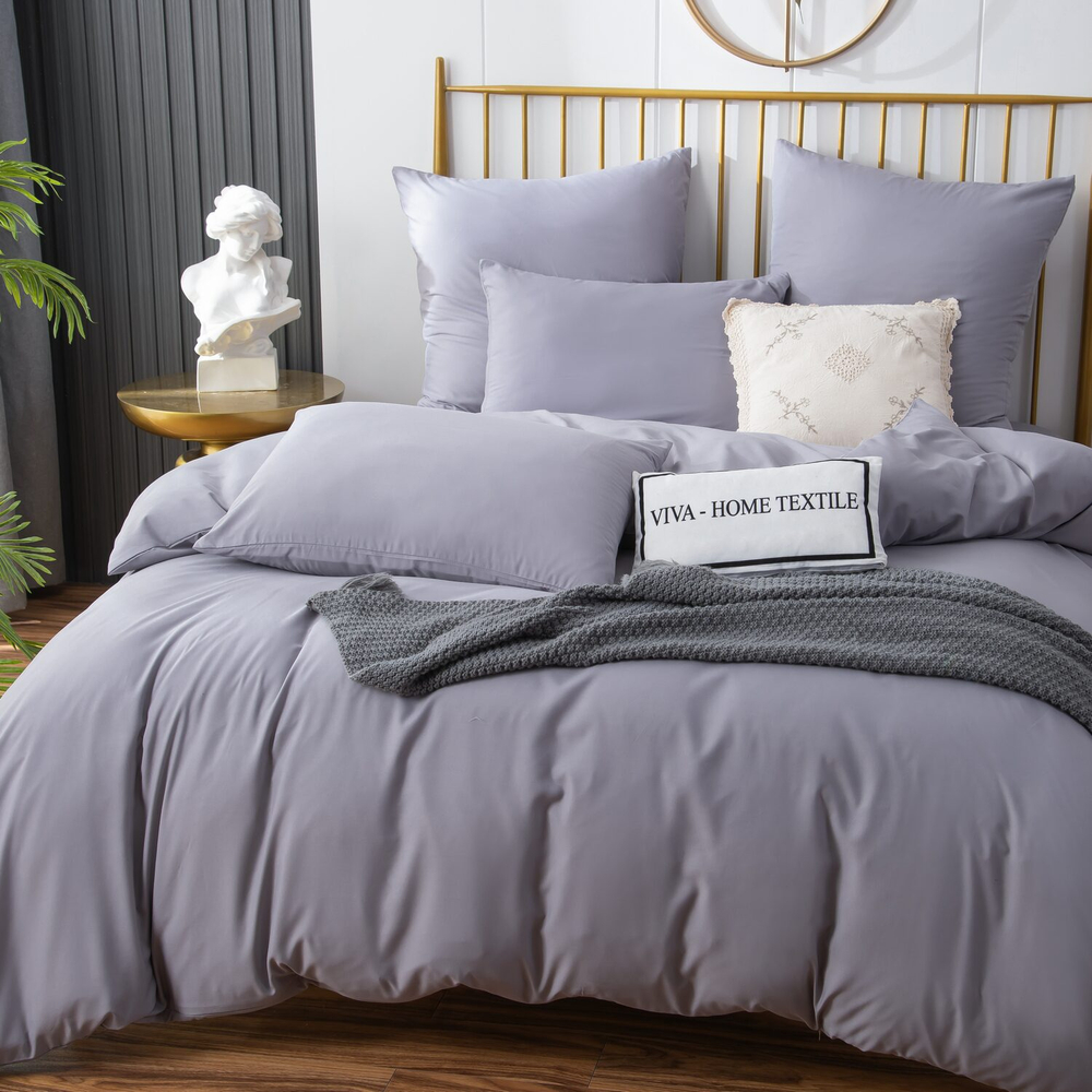 КПБ Однотонный Сатин CS042, 2 спальный, наволочки 50-70 2 шт