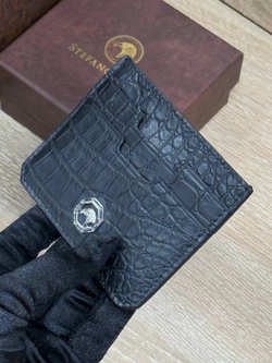 Картхолдер Stefano Ricci из кожи крокодила
