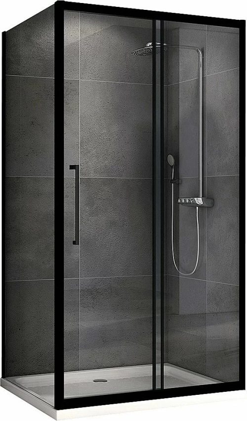 Душевой уголок ABBER Schwarzer Diamant AG30110BH-S85B 110х75 стекло прозрачное/профиль черный