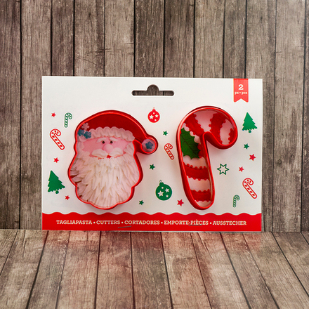 Вырубка для пряника "Дед мороз, леденец" 2 шт.